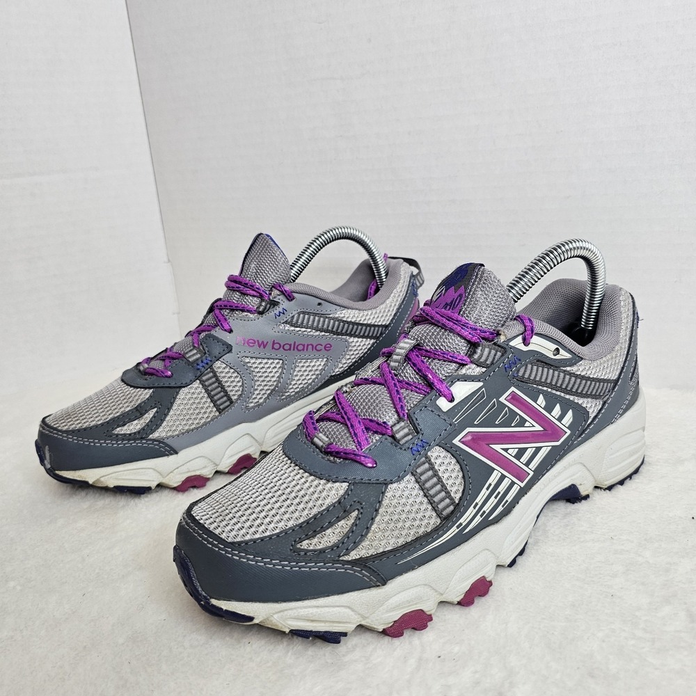New Balance 410 v4 Womens Size 7.5 Running Trail Shoes Purple Gray WT410GP4